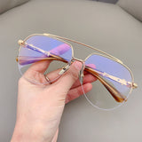 CHH Chrome Hearts Glasses Titanium Half Frame Myopia Glasses Frame