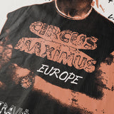 Travis Scott T-Shirt Travis Scott 24ssTOUR EUROPE Crew Neck Short Sleeve