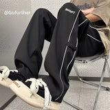 Men Sweatpants Casual Pants Men's Summer Drooping Straight Loose