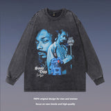 Men Long Sleeve Shirt Printed Vintage Long Sleeve T-shirt Men and Women Vintage