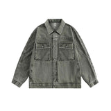 Unisex Jacket Autumn Raglan Washed-out Vintage Jacket