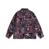 Unisex Jacket Autumn Vintage Jacquard Coat Women's Clothing