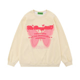 Men Hoodie Crew Neck Sweater Men Vibe Spring and Autumn Leisure Long Sleeve Loose