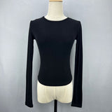 Women Long Sleeve Shirt Short Top Spring and Autumn Long Sleeve T-shirt Bottoming Shirt