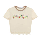 Women T-shirt Short-Sleeved T-shirt Summer Girls' Printed round Neck