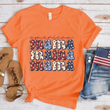 Women's Independence Day T Shirt round Neck Short Sleeve T-shirt Women's Top