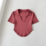 Women T-Shirt Polo Short-Sleeved T-shirt Women's Summer Top