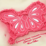 Men Hoodie Butterfly Patch Embroidered Hoodie