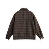 Unisex Jacket Autumn Striped Contrast Color Pocket Jacket