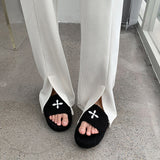 Palazzo Pants Chenille Drape Mop Wide Leg Pants Casual Pants for Women