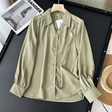 Women T-Shirt White Long Sleeve Shirt Women Spring and Autumn Top
