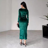 Women Dresses Women's Autumn and Winter Long Dress Slim Fit Dress