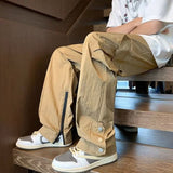Men Sweatpants Men's Summer Retro Design Loose Straight
