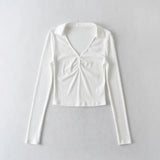 Women T-Shirt Spring and Autumn Long Sleeve Slim Bottoming Shirt