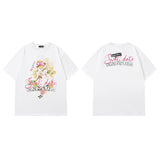 Men's T-shirt Spring and Summer Men's Kitten Printed Short-Sleeved T-shirt Men's and Women's Casual