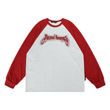 Men Hoodie round Neck Sweater Men Autumn Cotton Loose Raglan Long Sleeve