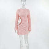 Women Dresses Spring Hollow out Strap Flare Sleeve Sheath Sexy Dress