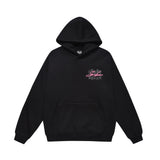 Men Fleece Lined Hoodie Hooded Sweater Loose Men's Clothing Ins Letter Embroidered Printed Pullover