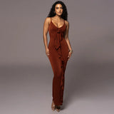 Women Desses Suspender Skirt Ruffled Dress Long Skirt