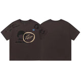 Travis Scott T-Shirt Travis Scott ts Face Print Short Sleeve T-Shirt Loose Crew Neck