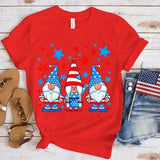 Women's Independence Day T Shirt round Neck Short Sleeve T-shirt Women's Top