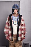 Unisex Jacket Fall Color-Blocking Cardigan Hooded Coat