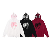 Men Hoodie Spider-Man Pull Head Masked Sweater Men's Autumn and Winter American Zipper Cardigan Outerwear
