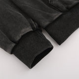 Men Hoodie Worn Looking Washed-out Letter Hooded Sweater Loose Spring and Autumn