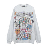 Men Long Sleeve Shirt Vintage Vintage Long Sleeve Bottoming T-shirt for Men and Women