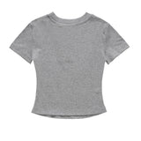 Women T-shirt Short-Sleeved T-shirt Girls' round Neck Summer Casual