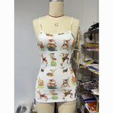 Women's Desses Printing Slip Dress Women's Summer Tight Waist Hip Skirt
