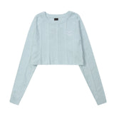 Women Sweater Short Cable-Knit Sweater Women's Autumn Loose round Neck