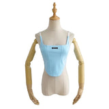 Women Camisole Elastic Curved Hem Backless Camisole