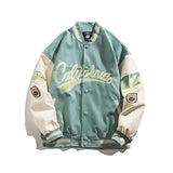 Varsity Jacket Vintage Autumn Baseball Uniform Embroidered Casual Jacket