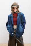 Unisex Jacket Autumn Striped Blooming Women's Suits