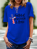 Women's Independence Day T Shirt Pattern Printed Short-Sleeved T-shirt
