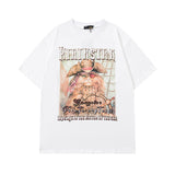 Men's T Shirt Design Short-Sleeved T-shirt Men's and Women's Ins Style Loose Lovers Wild
