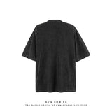 American vintage street T-shirt retro men's summer loose half-sleeved shirt