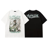 Men T Shirt Printed Short-Sleeved T-shirt Men and Women Street Loose Couple