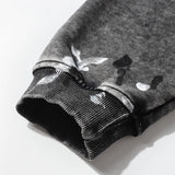 Men Hoodie Washed Old Hooded Sweater Men's Autumn and Winter Letter Printing