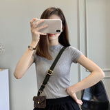 Women T-Shirt round Neck Short Sleeve T-shirt for Women Spring and Summer