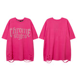 Men's T Shirt Rhinestone Printed Short-Sleeved T-shirt Men's Summer Loose Casual