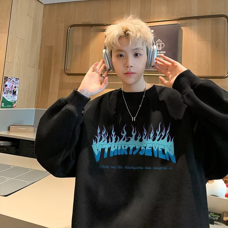 Men Hoodie Sweater Men's Spring and Autumn Fashion Brand Long Sleeve T-shirt Loose