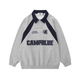 Men Hoodie Sweaters Menswear Embroidered Letters Loose Polo