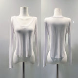 Women Long Sleeve Shirt Women's V-neck Bottoming Shirt Autumn and Winter