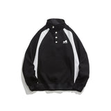 Unisex Hoodie Retro Patchwork Sports Men's Women's Pullover
