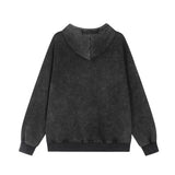 Men Hoodie Washed Old Hooded Sweater Men's Loose Casual