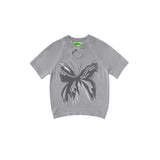 Women Sweater Knitted Short-Sleeved T-shirt Women's Short Summer Top