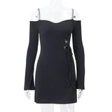 Women Dresses Fall Sexy Backless Spaghetti Straps Dress