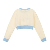 Women Sweater Short Sweater for Girls Autumn Leisure round Neck Long Sleeve